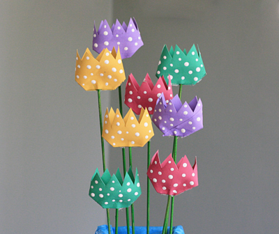 DIY Toilet Paper Roll Tulips