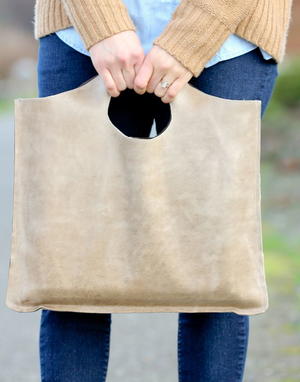 Four Step Leather Tote Tutorial