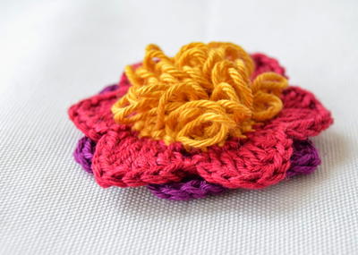 Colorful Crochet Flower