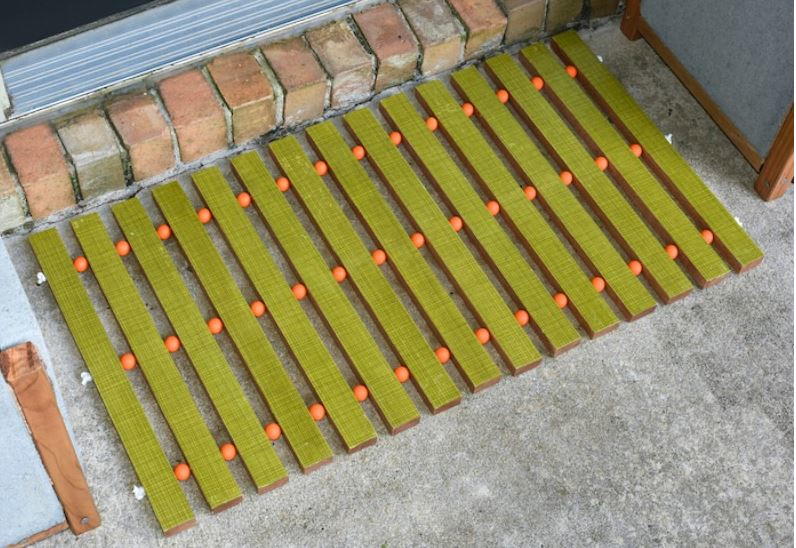 Mid Century Modern Wooden Diy Welcome Mat Diyideacenter Com