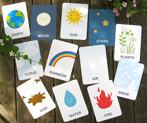 Earth and Friends Free Printable Flashcards
