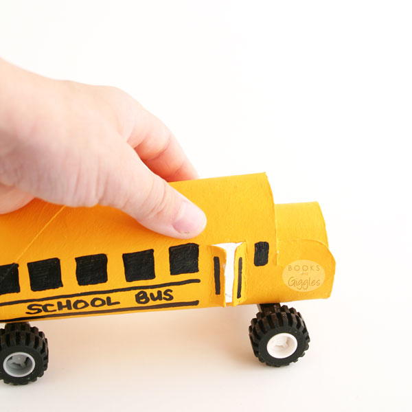 School Bus Paper Roll Craft