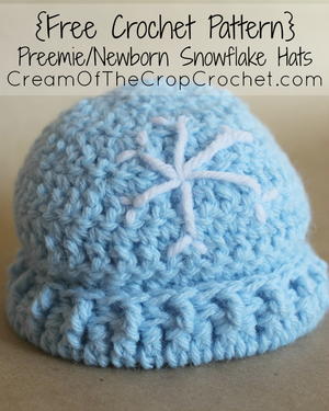 Preemie/Newborn Snowflake Hat
