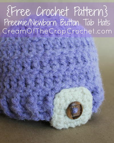 Preemie/Newborn Button Tab Hat