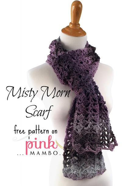 Misty Morn Crochet Scarf