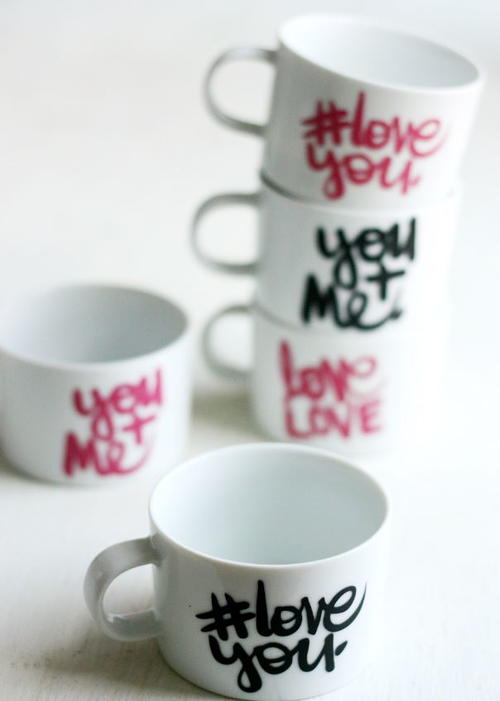Lovable Valentine DIY Mugs