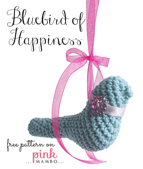 Bluebird of Happiness Crochet Ornament