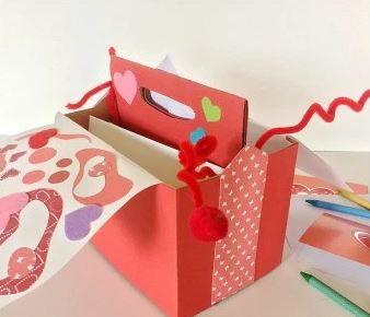 DIY Butterfly Valentines Day Card Box Holder