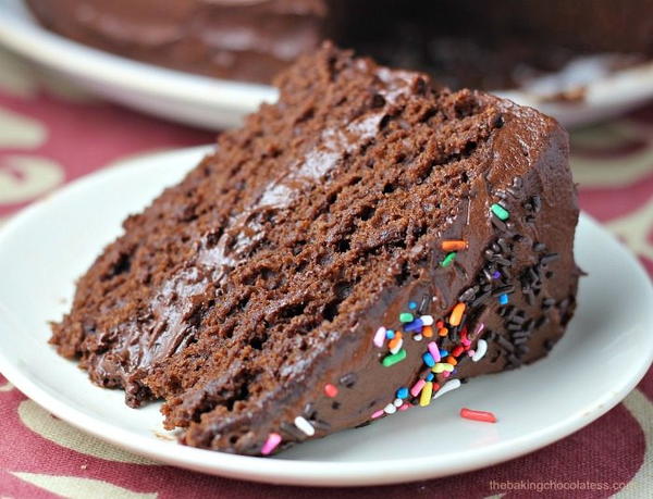 Super-Moist Chocolate Cake with Chocolate Buttercream Frosting