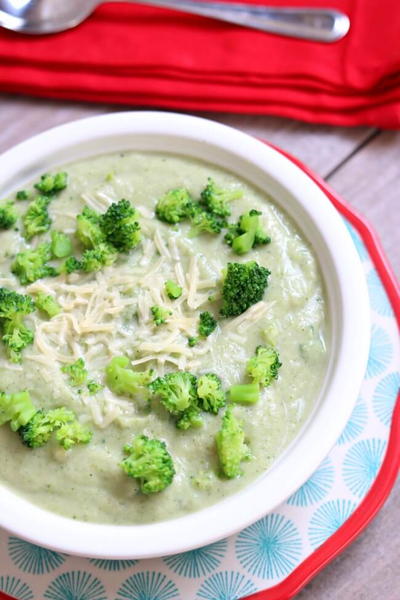 Slow Cooker Creamy Cauliflower Broccoli Soup