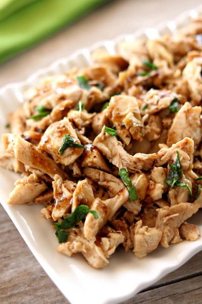 Slow Cooker 2-Ingredient Balsamic Chicken