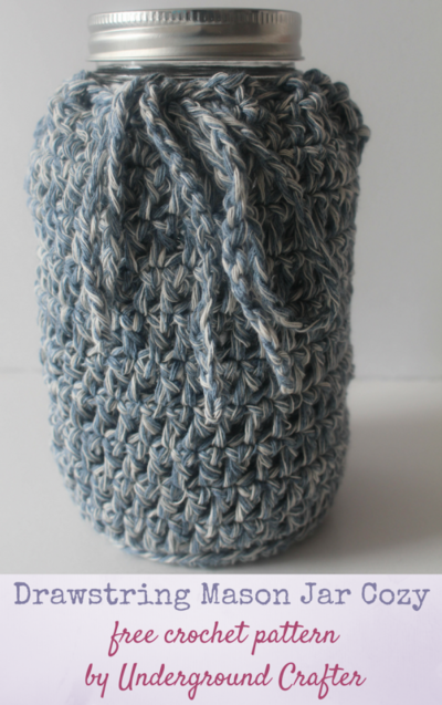 Drawstring Mason Jar Cozy