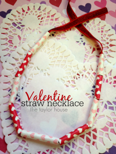 Valentine's Day Straw Necklace