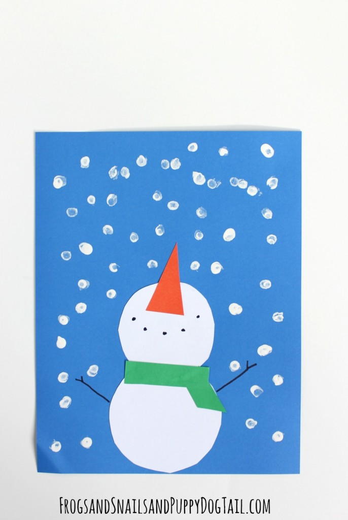 Paper Snowman Winter Craft AllFreeKidsCrafts com