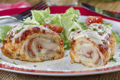 Pepperoni Chicken Rolls