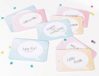 Speech Bubble Free Printable Gift Tags