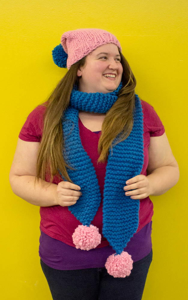 Fun and Simple Chunky Knit Scarf | FaveCrafts.com
