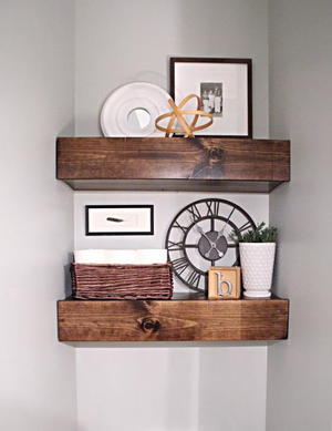 Rustic Diy Floating Shelves Tutorial Diyideacenter Com