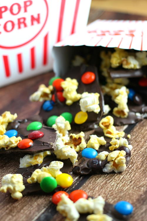 Sweet & Salty Movie Popcorn Chocolate Bark