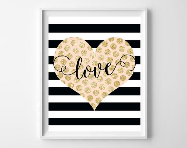 Love & Stripes Valentine's Day Free Printables