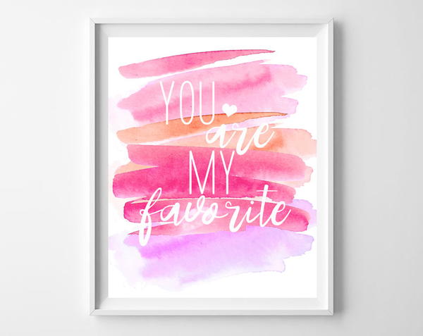 Watercolor Valentine's Day Printable Art