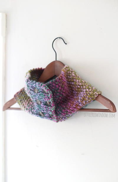 Buttoned Up Knit Cowl