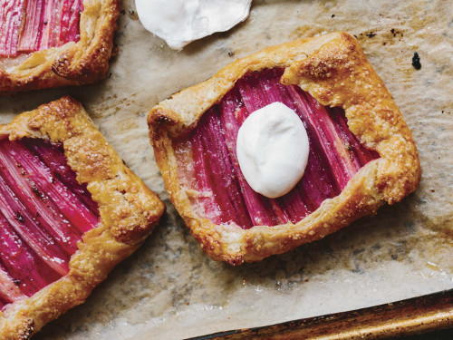 Rhubarb and Rose Galettes