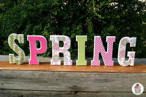 Spring Wooden Letters DIY Home Decor