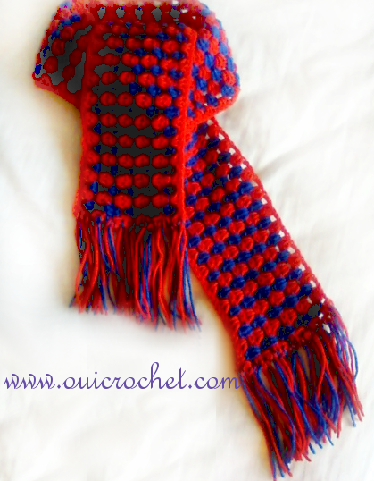 Colorful Granny Stripes Scarf