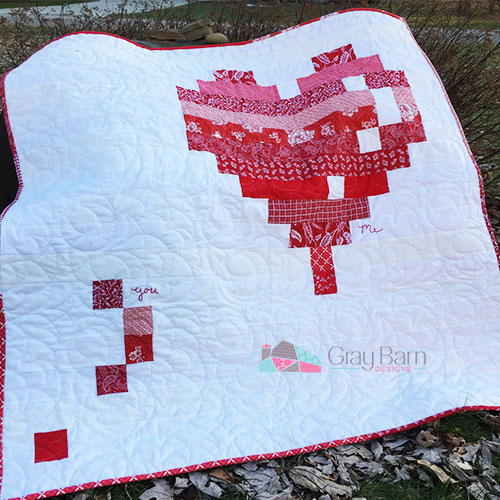 E-Heart Quilt Pattern