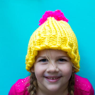 Bright and Colorful Loom Knit Hat