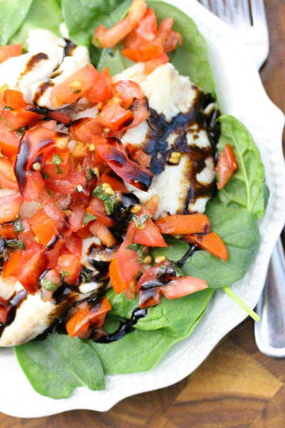 Roasted Tilapia with Bruschetta Topping