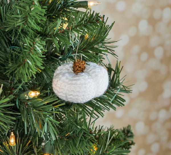 Little White Pumpkin Ornament