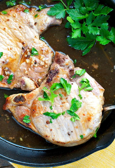 Pineapple Brown Sugar Glazed Pork Chops