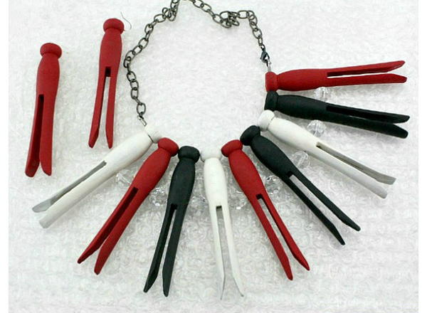 Thrifty Clothespin DIY Necklace