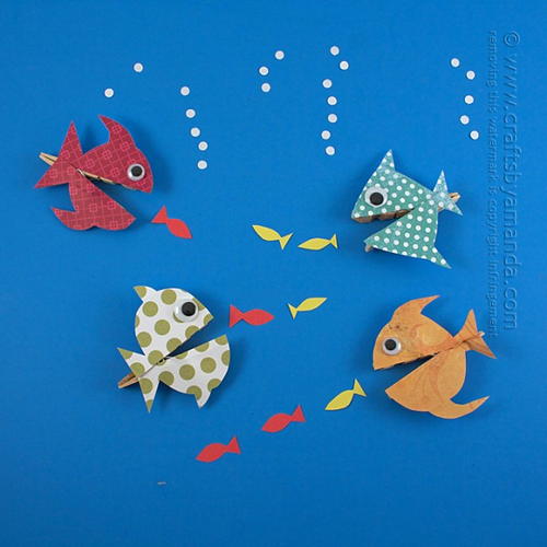 Hungry Clothespin Fish Craft