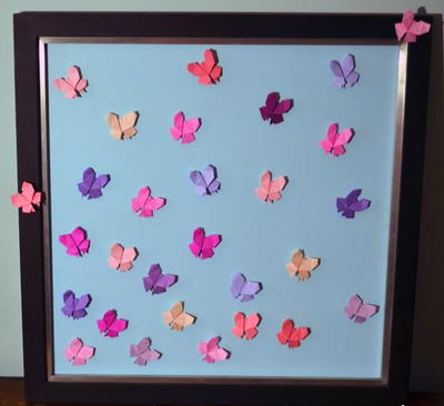 Soaring Origami Butterfly Wall Art