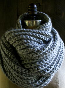 Sophisticated Crochet Rib Stitch Cowl | AllFreeCrochet.com