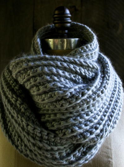 Sophisticated Crochet Rib Stitch Cowl