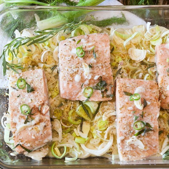 Slow Roasted Salmon & Fennel 