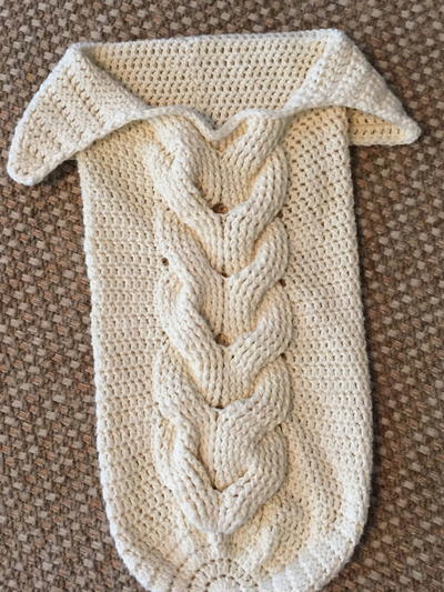 Cuddly Crochet Cable Baby Cocoon 