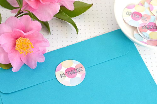 Polka Dot Printable Envelope Seals