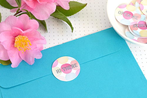 Polka Dot Printable Envelope Seals AllFreePaperCrafts Com