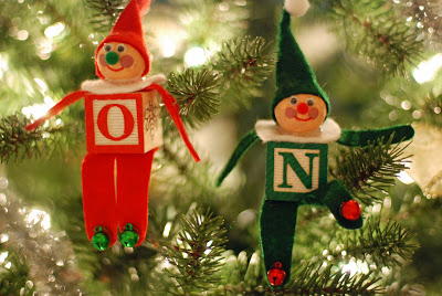 How To Make an Alphabet Block Elf Christmas Ornament