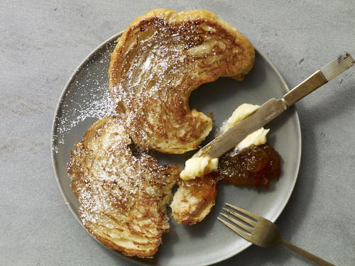 Seared Croissant with Honey Butter and Orange Marmalade