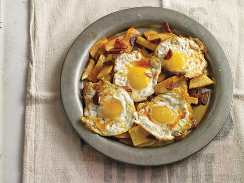 Messy Eggs with Rough Cut Potatoes