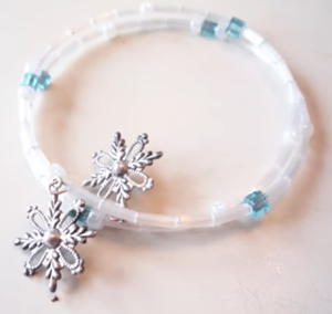Winter Memory Wire Bracelet