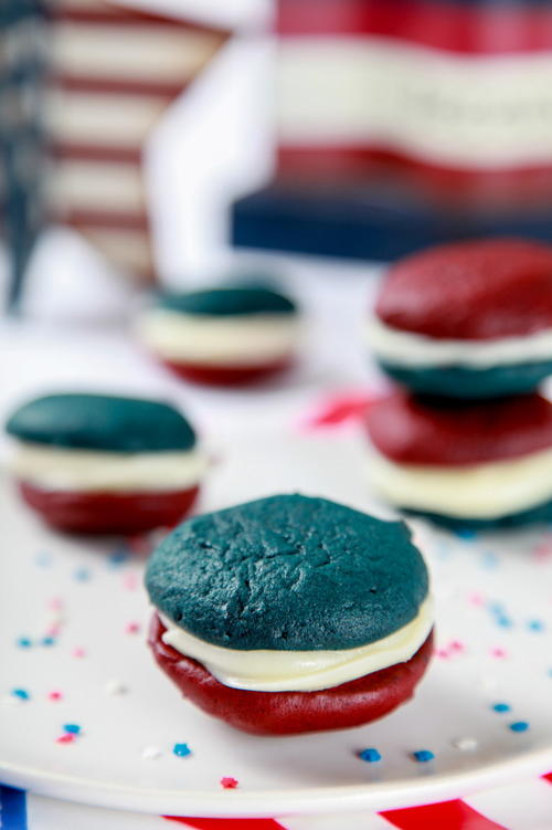 Red, White, and Blue Whoopie Pies 