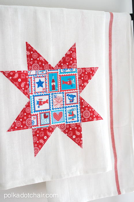 Stars and Stripes Dishtowel Tutorial