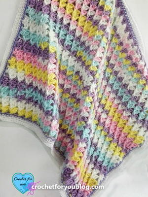 Pastel Peaks Crochet Baby Blanket | AllFreeCrochet.com